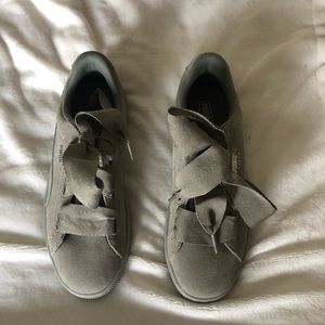 Puma suede shoes with ribbon laces